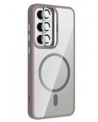 Joko Samsung Galaxy S24 FE Remim Lensli Magsafe Standlı Kapak - Titan Gri