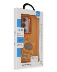 Joko Samsung Galaxy S24 Plus Flet Lens Magsafe Kapak - Turuncu