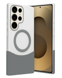 Joko Samsung Galaxy S24 Ultra Velar Magsafe Kapak - Natural Grey