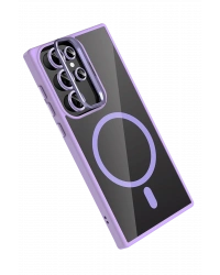 Joko Samsung Galaxy S25 Ultra Remim Lensli Magsafe Standlı Kapak - Lila