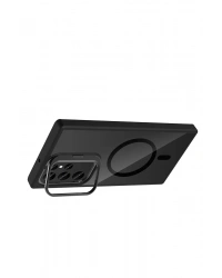 Joko Samsung Galaxy S25 Ultra Remim Lensli Magsafe Standlı Kapak - Siyah