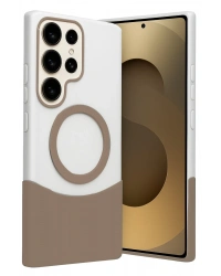 Joko Samsung Galaxy S25 Ultra Velar Magsafe Kapak - Çöl Titanyum