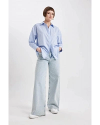 Kadın Gömlek Mavi W7702az/be526