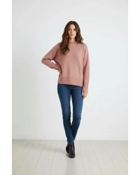 kadın salaş geniş kalıp oversize kışlık uzunkol kazak