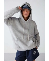 Kadın Spor Tarz Kapüşonlu Sweatshirt