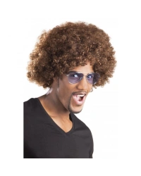 Kahve Renk Kıvırcık Afro Bonus Peruk