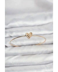 Kalp Model Gold Renk Bileklik