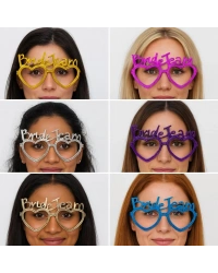 Kalpli Bride Team Gözlük Seti 6 Renk - Kına & Düğün Partileri İçin