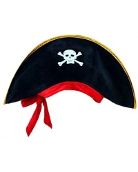 Kaptan Jack Kadife Çocuk Boy Korsan Şapkası