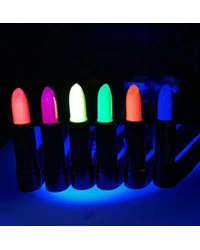 Karanlıkta Parlayan Yanan UV Neon Ruj Yüz Boyama 6 Adet 6 Renk