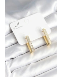 Kare Zirkon Taşlı Kadın Küpe