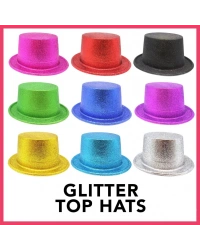 Karışık Renk Simli Silindir Parti Şapkaları (12 Adet)