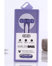 Karler Bass KR-207 Mıknatıslı Kablolu Kulaklık - Mor
