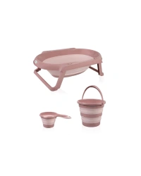  Katlanır Banyo 3Lü Küvet Seti 765 Somon