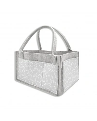  Keçe Anne Bebek Bakım Çantası 772 Gri Çiçek