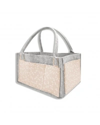  Keçe Anne Bebek Bakım Çantası 772 Somon Çiçek