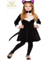 Kedi Kulak Taç Kuyruk ve Papyon 3 lü Set Çocuk Boy Fuşya Renk