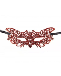Kırmızı Dantel Masquerade Maskesi 9 No