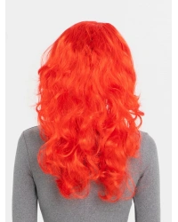 Kırmızı Renk Uzun Dalgalı Parti Peruğu