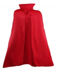 Kırmızı Renk Yakalı Pelerin 120 cm