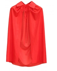 Kırmızı Renk Yakalı Pelerin Çocuk Boy 90 cm