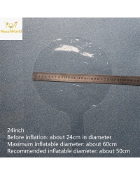 Kırmızı Simli Yuvarlak Şeffaf Balon 24 İnç