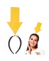 Kişiselleştirilebilir Ok Taç – Üzerine Yazı Yazılabilen Parti Tacı Sarı Renk