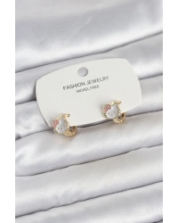 Kitty Model Gold Renk Pirinç Çocuk Küpe