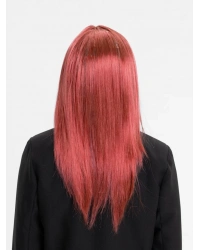 Kızıl Renk Düz Kesim Uzun Parti Peruğu Takma Saç