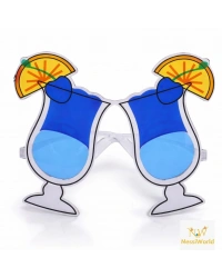 Kokteyl Bardak Parti Gözlüğü Mavi Renk