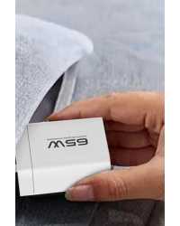 Konfulon C99Q 65W PD Destekli Type-C ve USB Çift Çıkışlı Hızlı Şarj Adaptörü - Beyaz