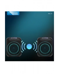 Konfulon F39 25W Sürücülü RGB Işıklı 2 Adet Mikrofonlu Bluetooth 5.3 Kablosuz Hoparlör – Siyah