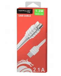 Konfulon S56 2in1 (Lightning-Micro USB) Kablo 1.2M 2.1A