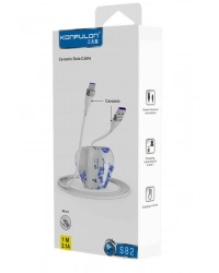 Konfulon S82 Seramik Uçlu Micro USB Kablo 1M 3.1A - Beyaz