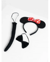 Kostüm Seti Taç Kuyruk Papyon Gösteri Seti