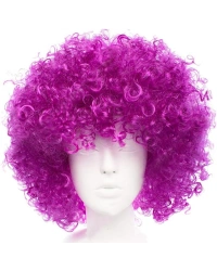 Koyu Mor Renk Violet Afro Bonus Saç Peruk