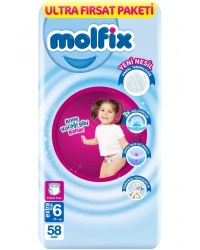 Külot Bez Ultra Fırsat Paketi 6 Beden 15+ Kg 58 Adet