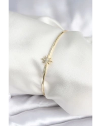 Kutup Yıldızı Figür Pirinç Gold Renk Kadın Bileklik