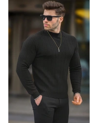 erkek geniş kalıp premium kalite kışlık tarz bisiklet yaka oversize triko kazak