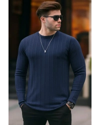 erkek geniş kalıp premium kalite kışlık tarz bisiklet yaka oversize triko kazak