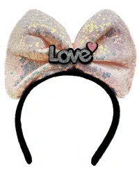 Led Işıklı 3 Farklı FonNessiWorldiyonda Yanan Toz Pembe Fiyonk Taç 20X17 cm