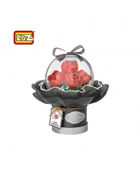 LZ-1300 NessiWorld LEDLİ KIRMIZI GÜL BUKETİ 305 PARÇA BLOCK OYUNCAK