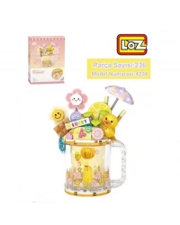 LZ-4204 NessiWorld SARI ÖRDEK DONDURMA KUPASI 236 PARÇA BLOCK OYUNCAK