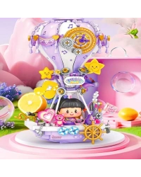 LZ4111 NessiWorld  MOR HAVA BALONU  BLOCK OYUNCAK 666 PARÇA