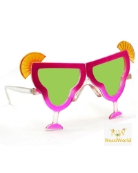 Margarita Bardak Şeklinde Parti Gözlüğü Pembe 16x8 cm