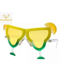 Margarita Bardak Şeklinde Parti Gözlüğü Sarı 16x8 cm