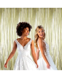 Mat Altın Püsküllü Kapı Perdesi - Parti, Bekarlığa Veda, Doğum Günü 1x2 m