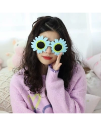 Mavi Renk Papatya Şekilli Parti Gözlüğü 18x10cm