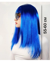 Mavi Renk Uzun Parti Peruğu