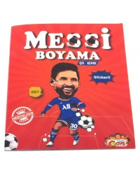 Messi Çıkartmalı Maskeli Boyama Kitabı